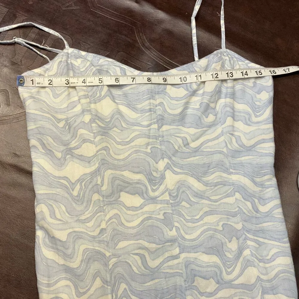 Abercrombie & Fitch Corset Lined Linen Blend Sheath Mini Dress Women Medium Tall - Image 15