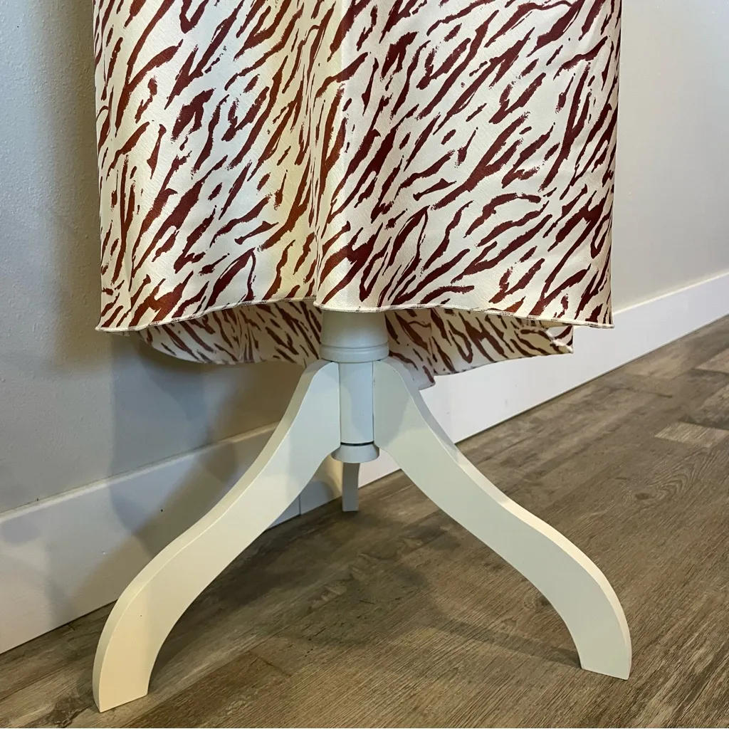 Abercrombie & Fitch Zebra Print Satin Midi Skirt - Image 5