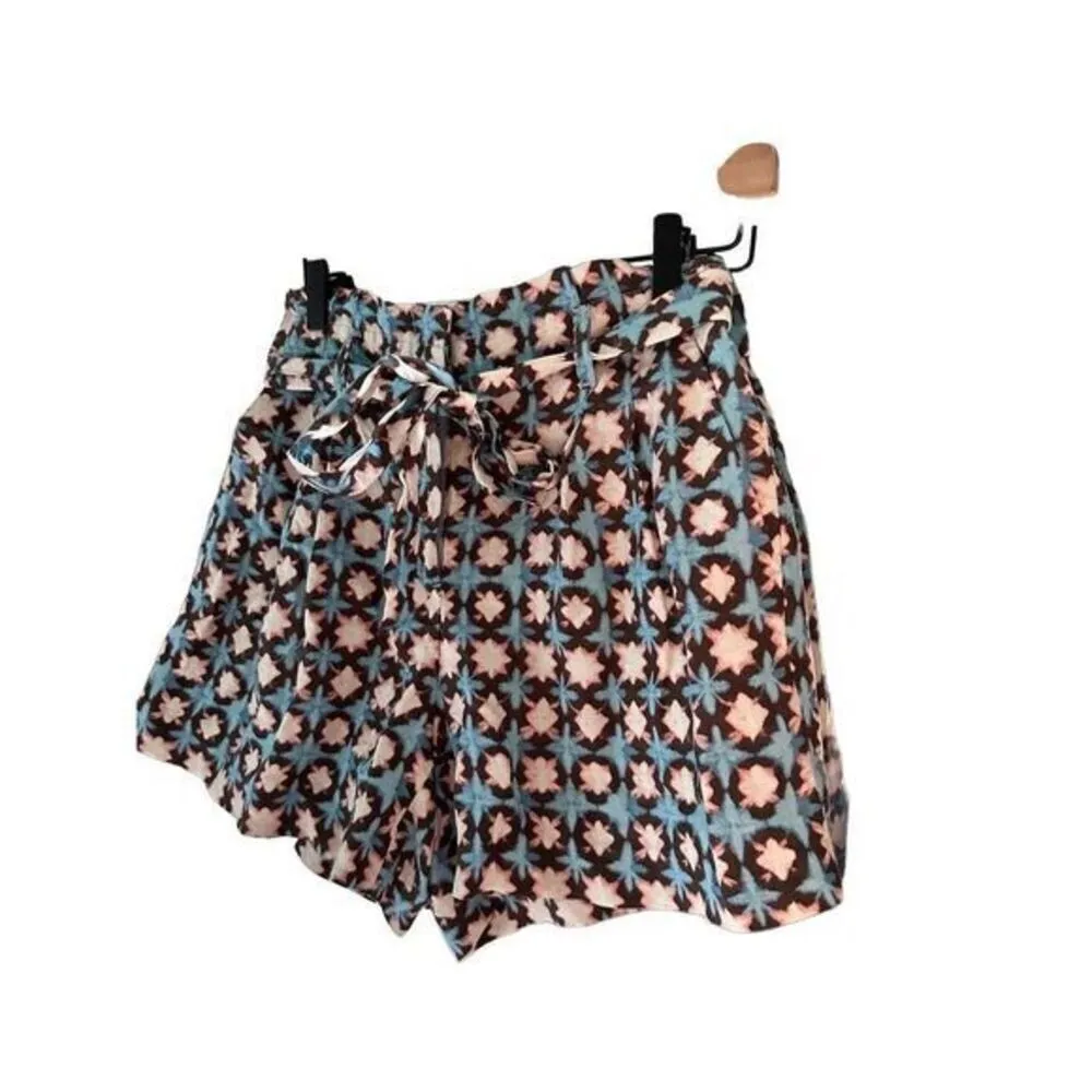 LOFT Paperbag Pull On Shorts Floral Linen‎ Blend XS - Image 3