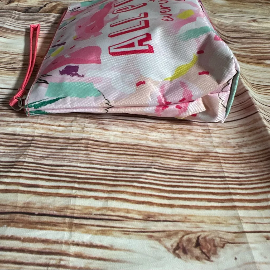 Unbranded All Pink Everything Nylon Makeup Bag White - Image 7