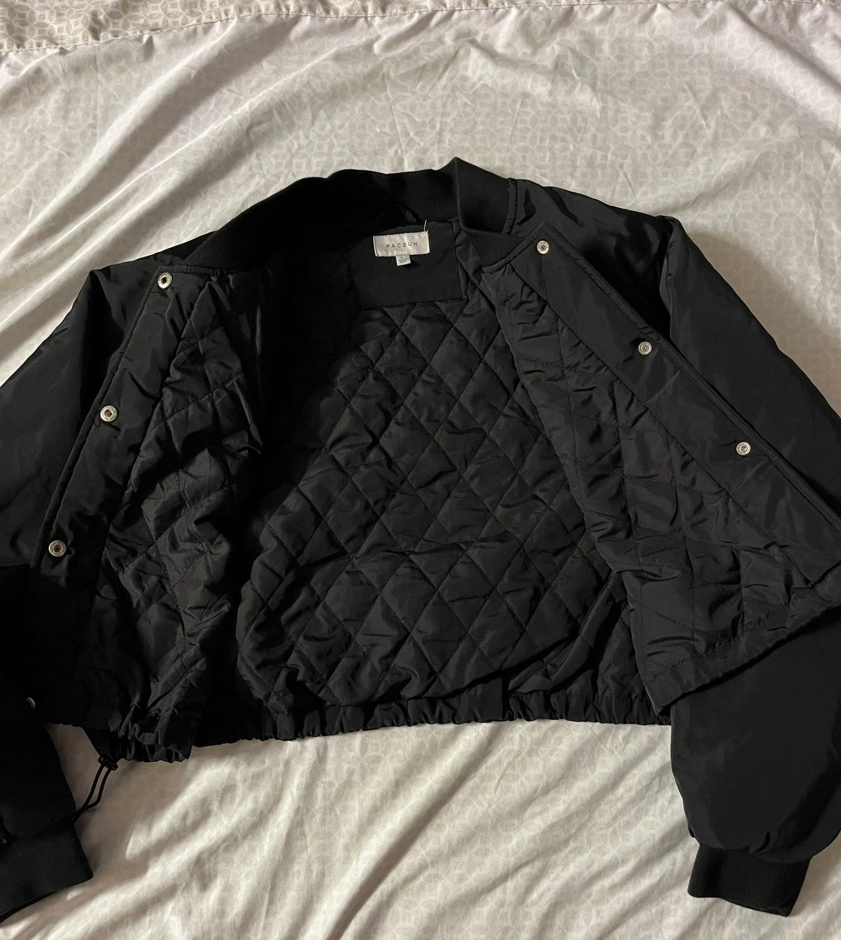 Black Bomber Jacket - Image 2