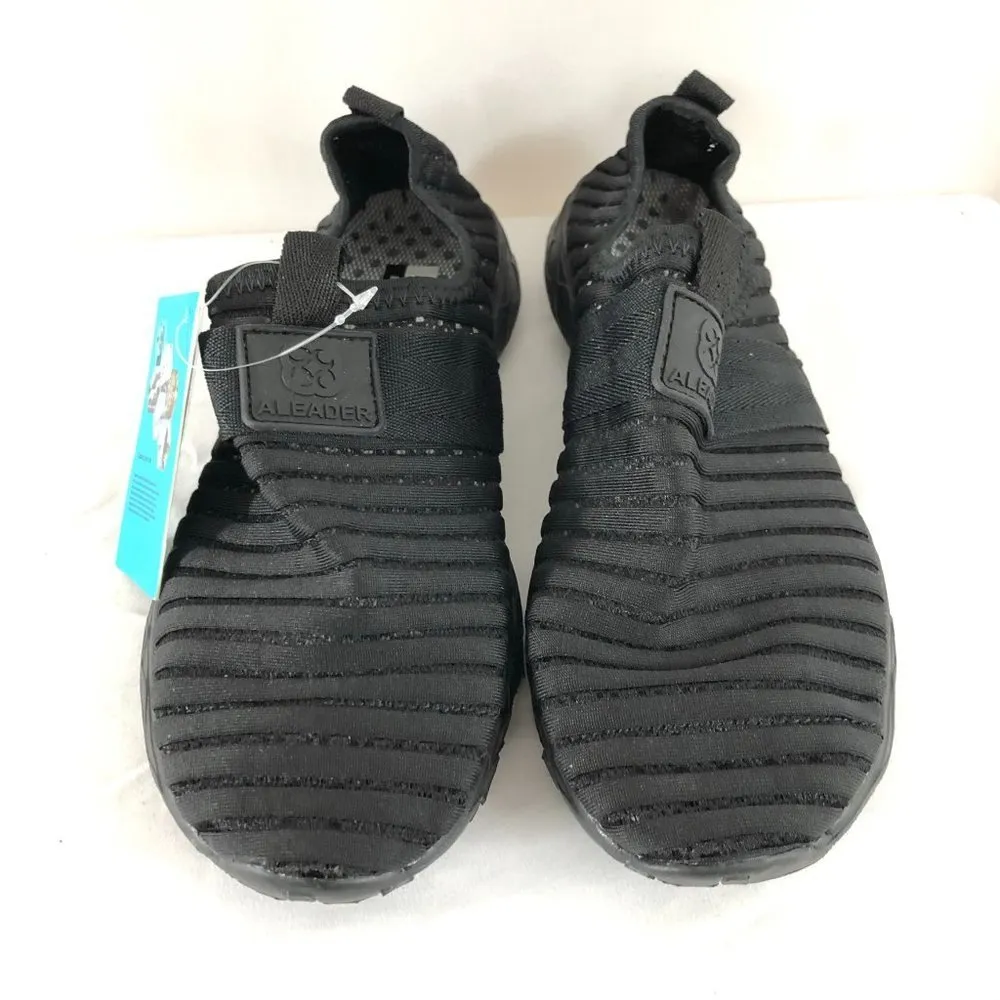 Aleader Womens Water Shoes Lightweight Mesh Fabric Black Size 7 - Image 2