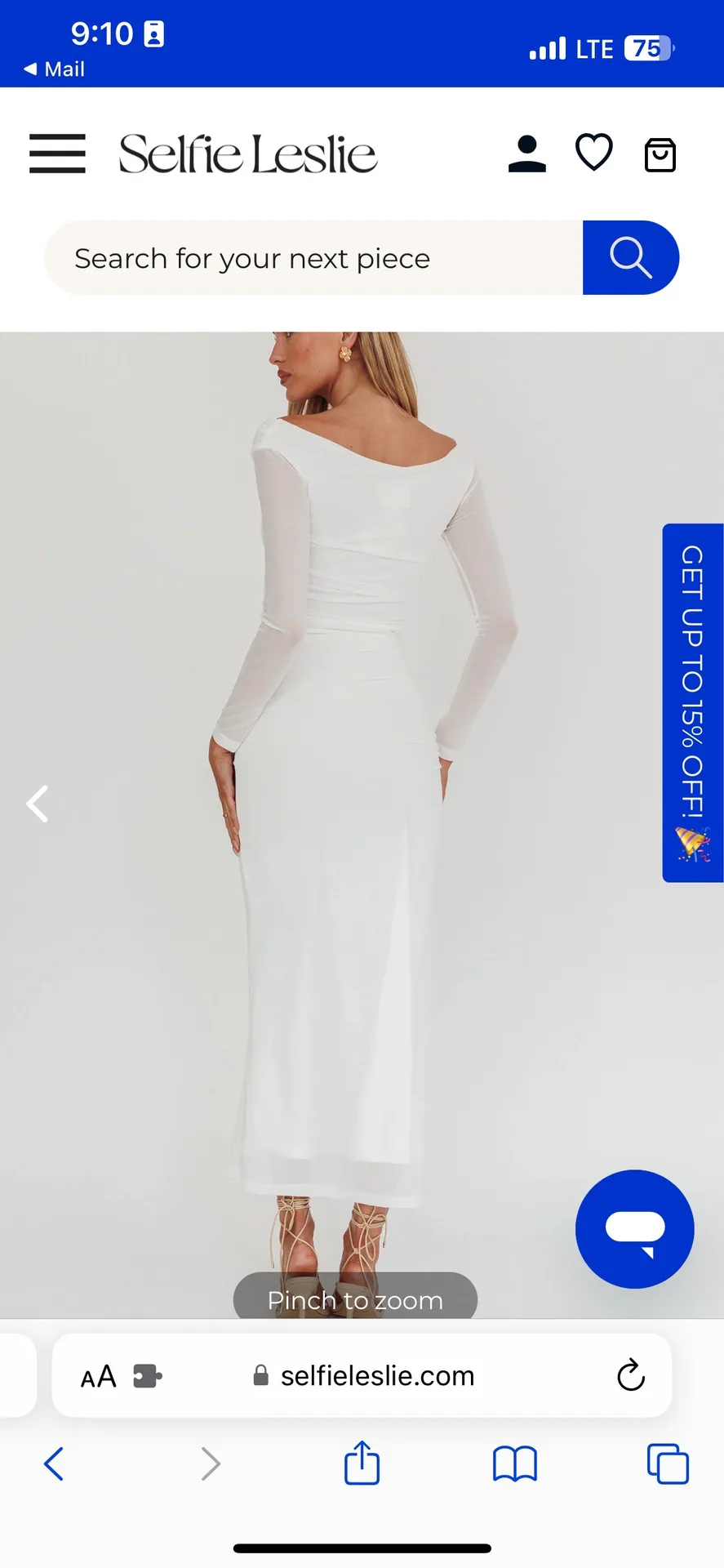 White Long Sleeve Dress - Image 3