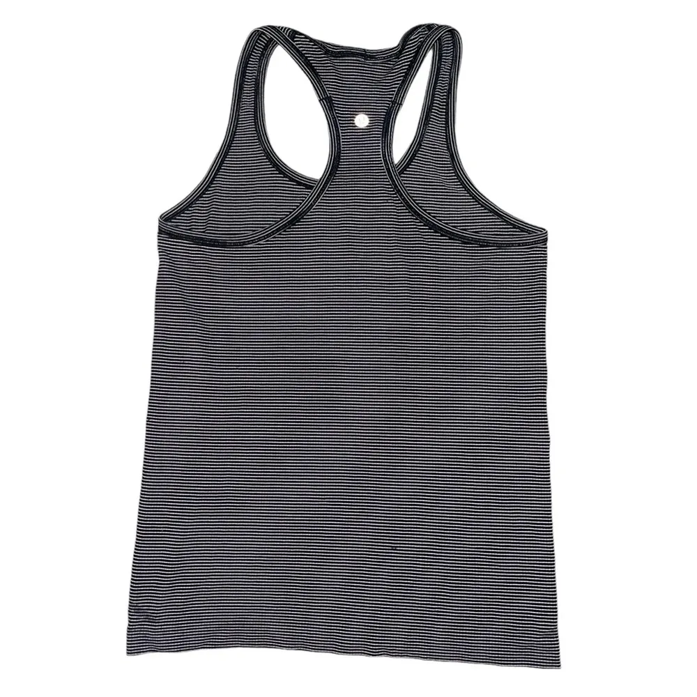 Lululemon Athletica black and white stripe swiftly tech tank top women’s size 8 - Image 2