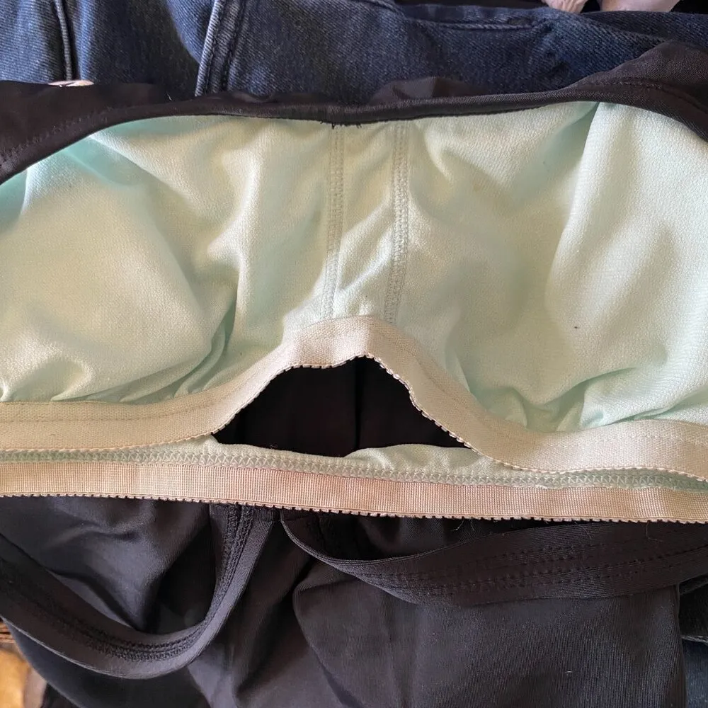 women's size 8 black racerback v-back tankini swimsuit top swimwear - Image 8