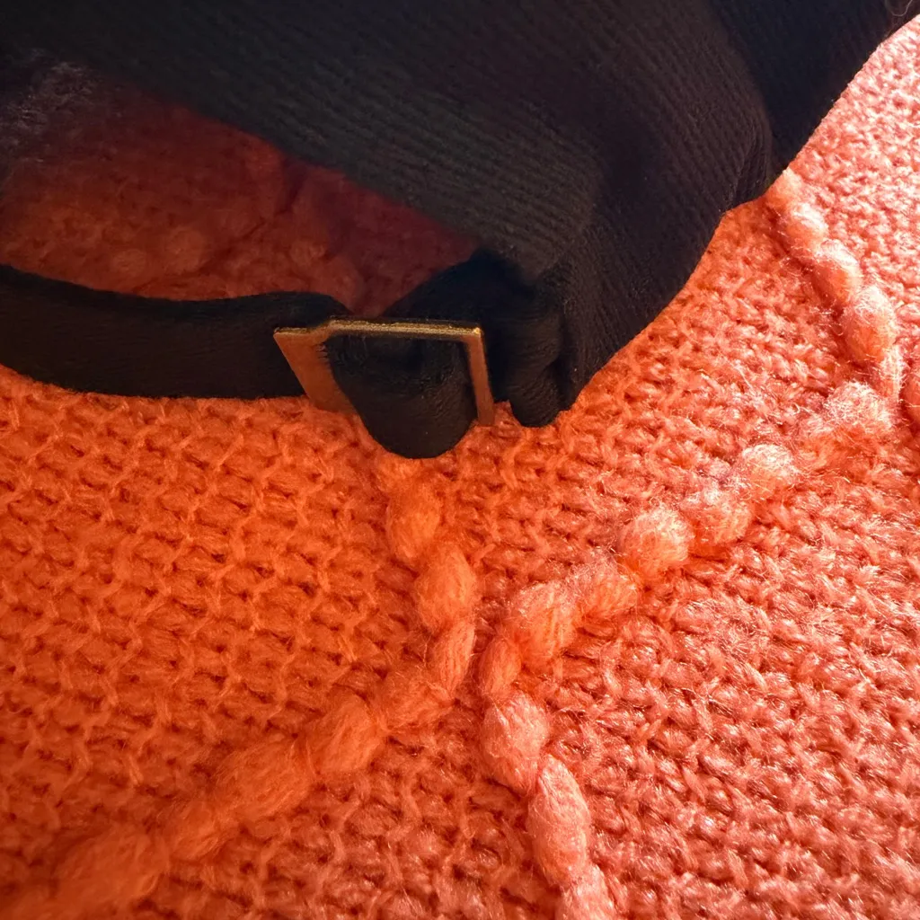 Embellished Black Cap with Floral Design w/ rhinestones. - Image 10