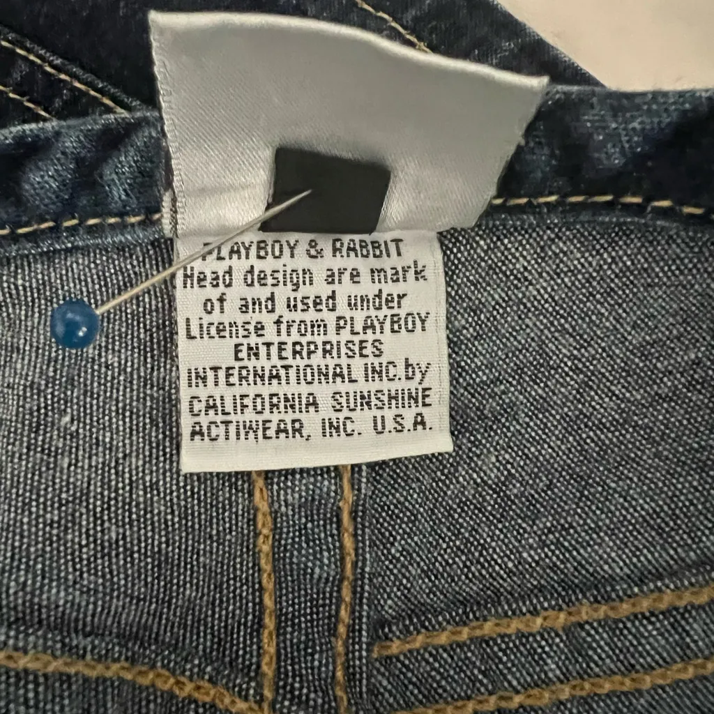 VINTAGE playboy denim short shorts - Image 5