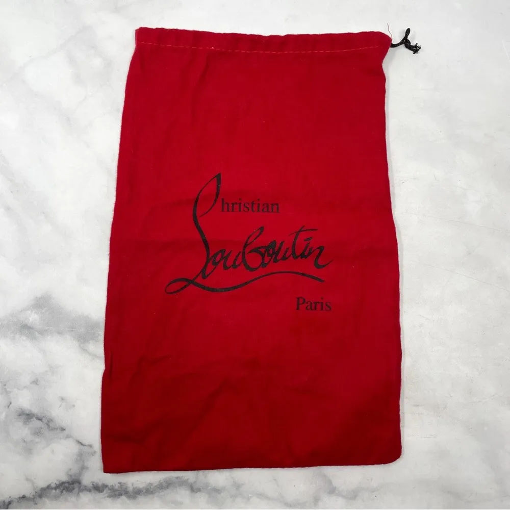 Christian Louboutin Treil 70 Crepe Metallic Gold Peep Toe Low Kitten Heels 35.5 - Image 14