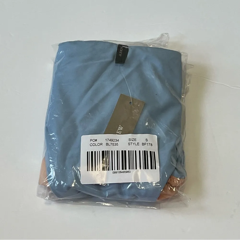 J. Crew High Rise Cheeky Bikini Bottom in Blue Mist Size S New - Image 9