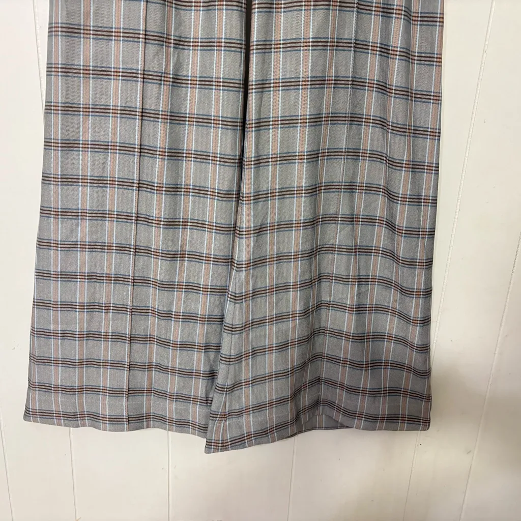 For Love & Lemons Kim Wide Leg Pants Gray Plaid Size S - Image 6