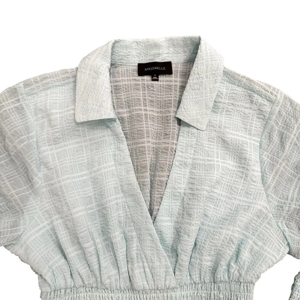 Majorelle Cheyenne Shirt Dress in Blue, Size XS​​​ - Image 4