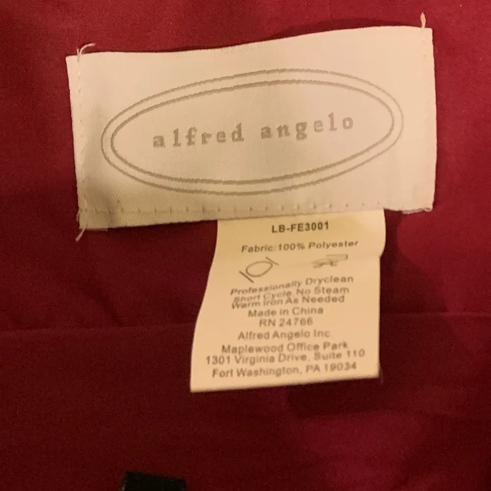 Alfred Angelo Red Satin Strapless Dress - Image 8