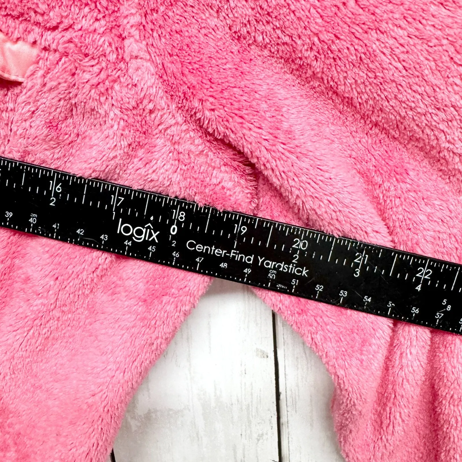 Free Country Pullover Women Small Pink Collared Button Fleece Kangaroo Pocket - Image 3