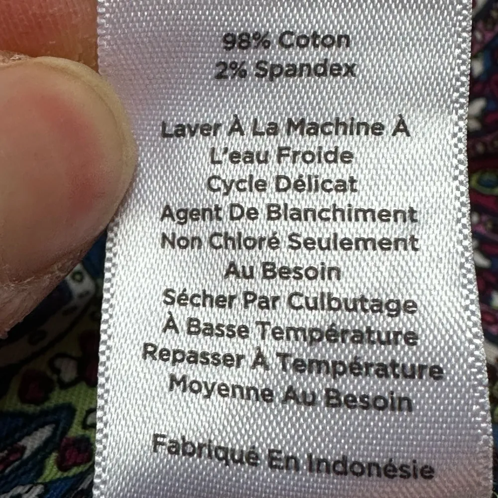 Talbots The Perfect Crop Curvy Multi Color Summer Paisley Pants SZ P12 98%Cotton - Image 12