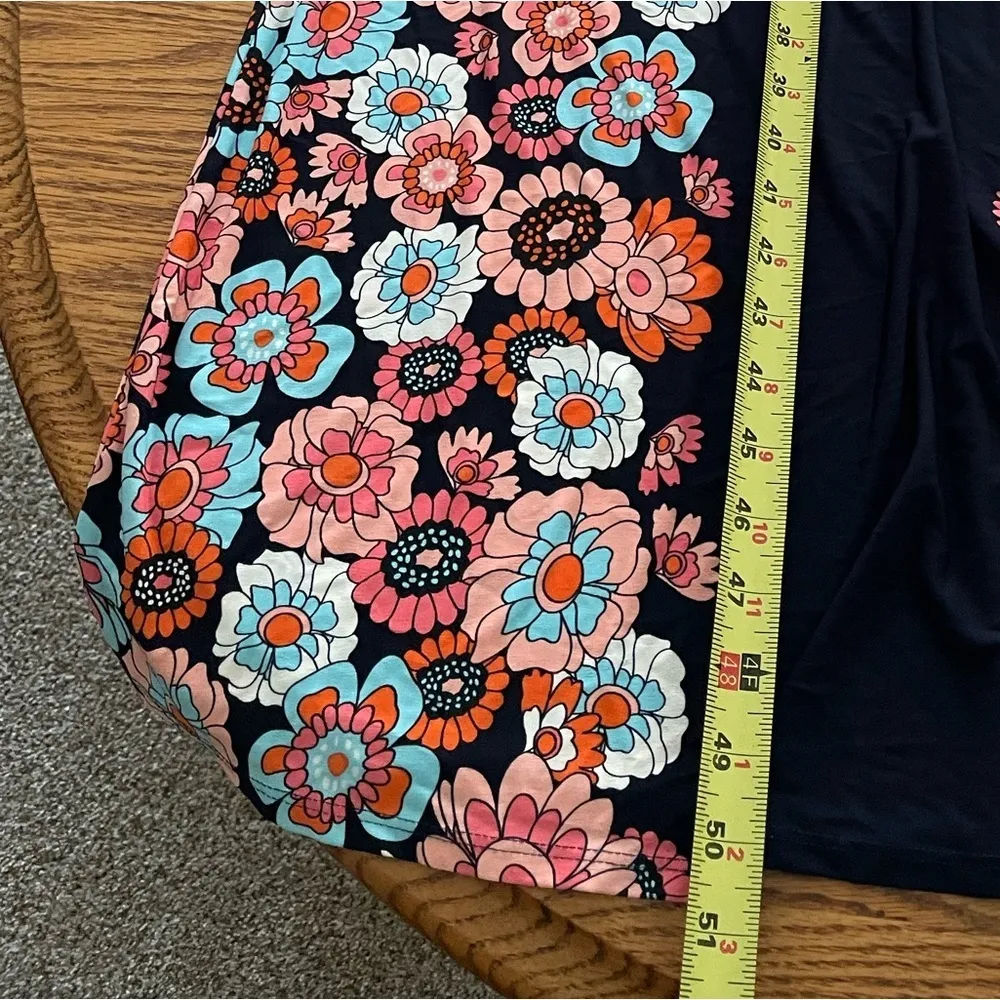 London Times V Neck Floral Print Sleeveless Maxi Dress Size 4P - Image 8