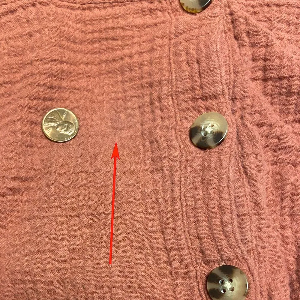 Madewell Lightspun Safari Romper Size L Weathered Brick Cotton Gauze *NO BELT - Image 8