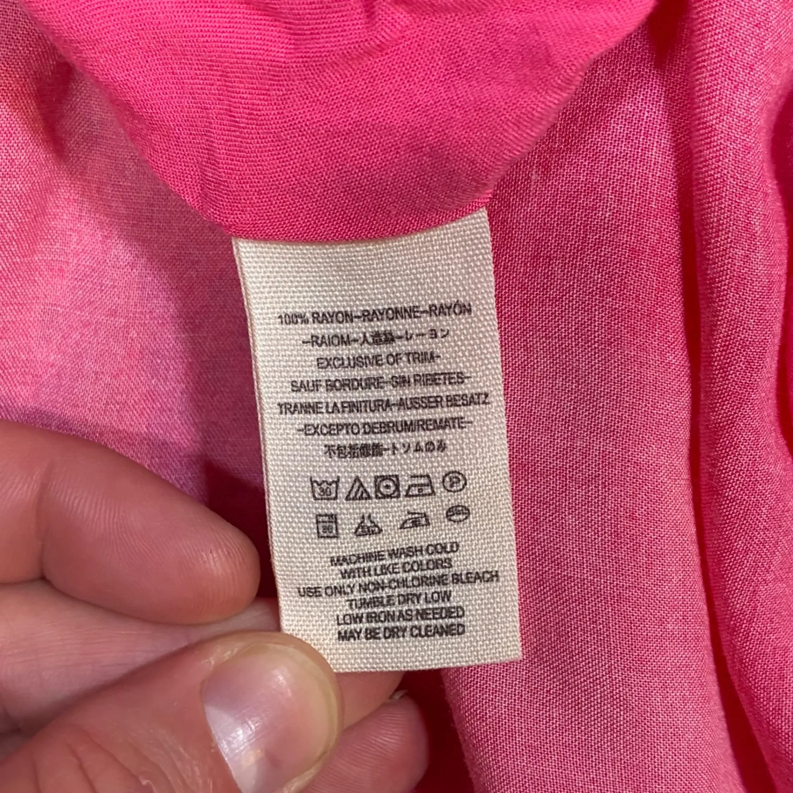 Free People Shes a Waterfall Dress Size 0 Hot Pink Floral Ruffle Sleeve‎ Midi - Image 6