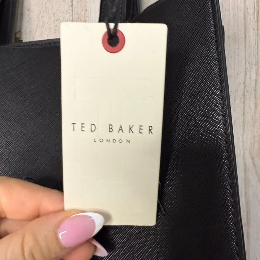 NWT Ted Baker London Women's Black Tote Bag‎ "The Icon" Embossed Logo - Image 3