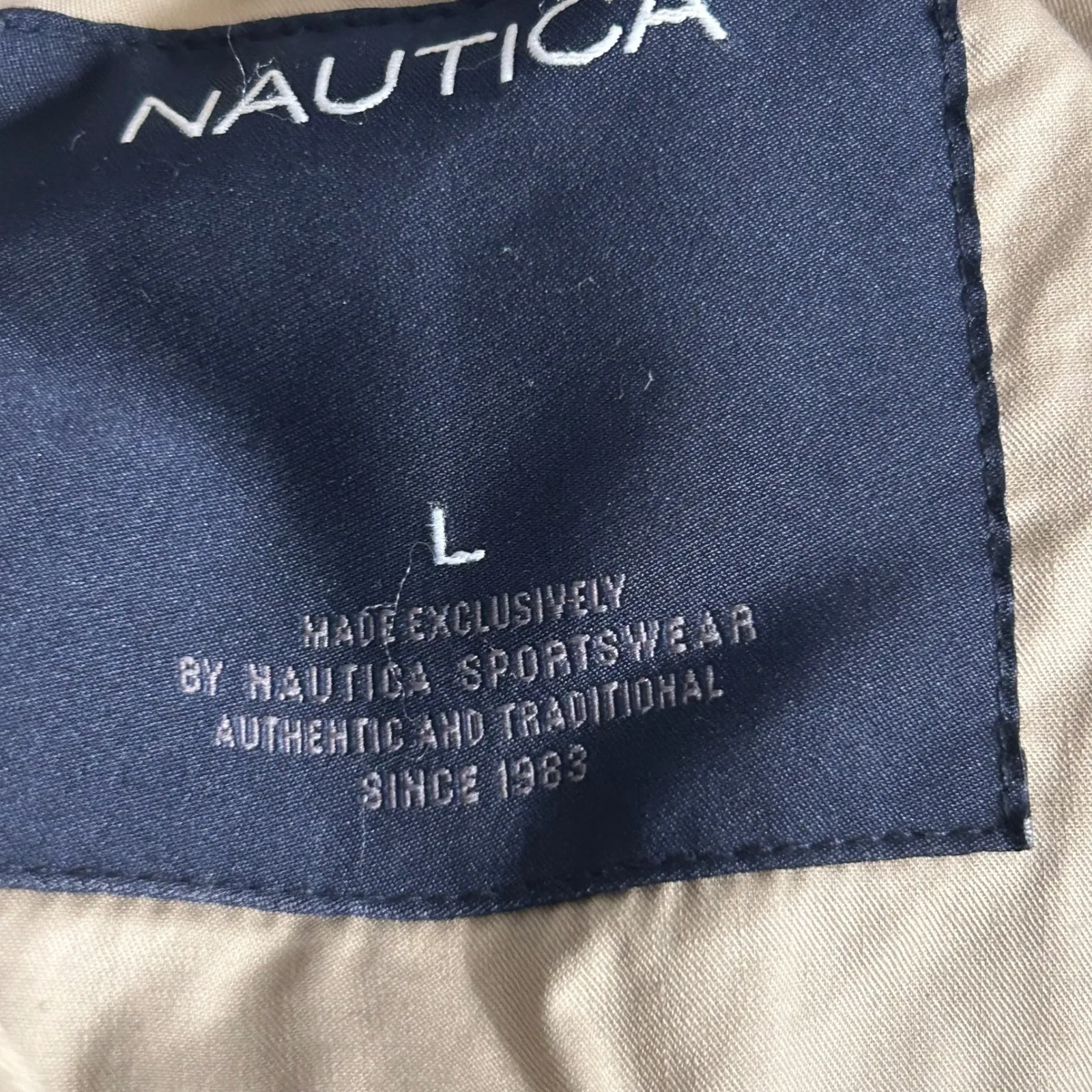 Nautica Barn Jacket Tan Large - Image 7
