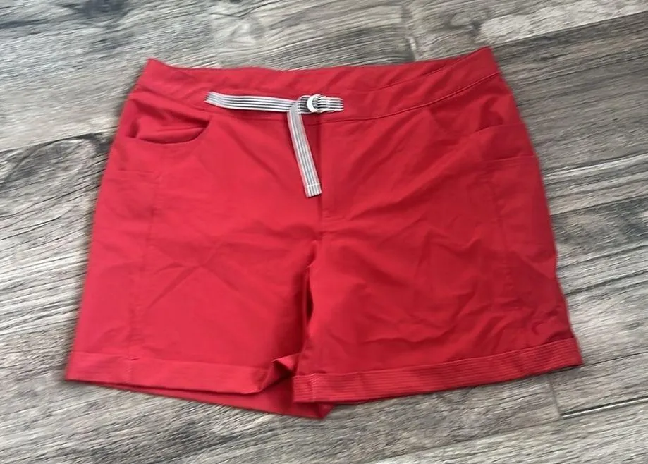 Zyia Active Women's Trail Shorts Size XXXL Red Belted Athletic Hiking #166 - Image 4