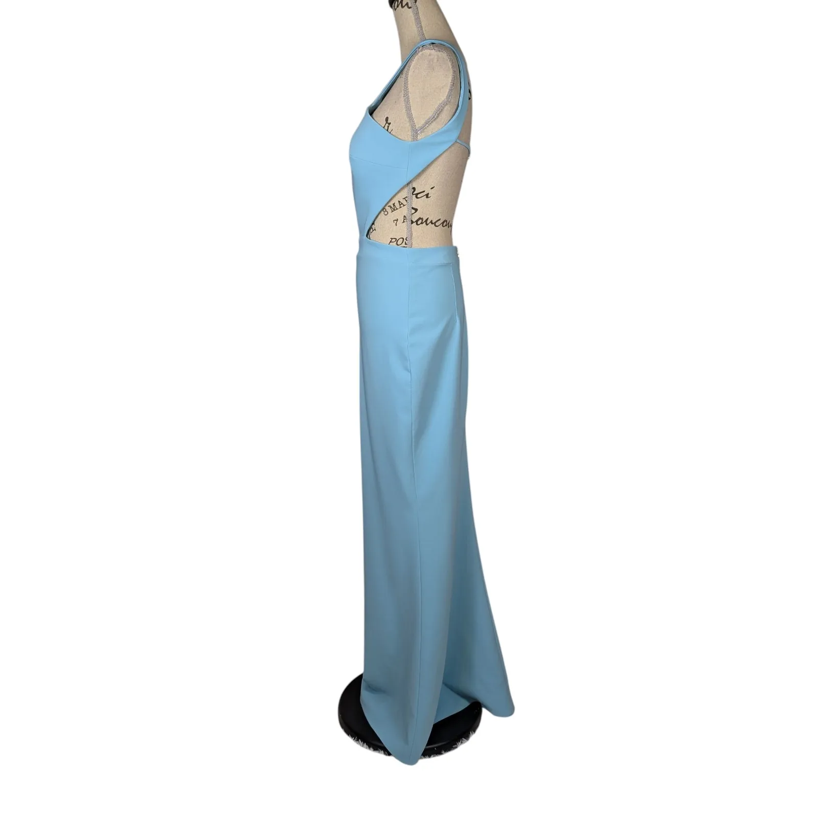 Maria Bianca Nero Aqua Backless Stretch Cutout Mermaid Dress Size 4 - Image 6