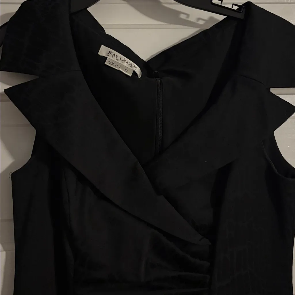 Kay Unger New York Elegant Black Sleeveless Dress - Image 2