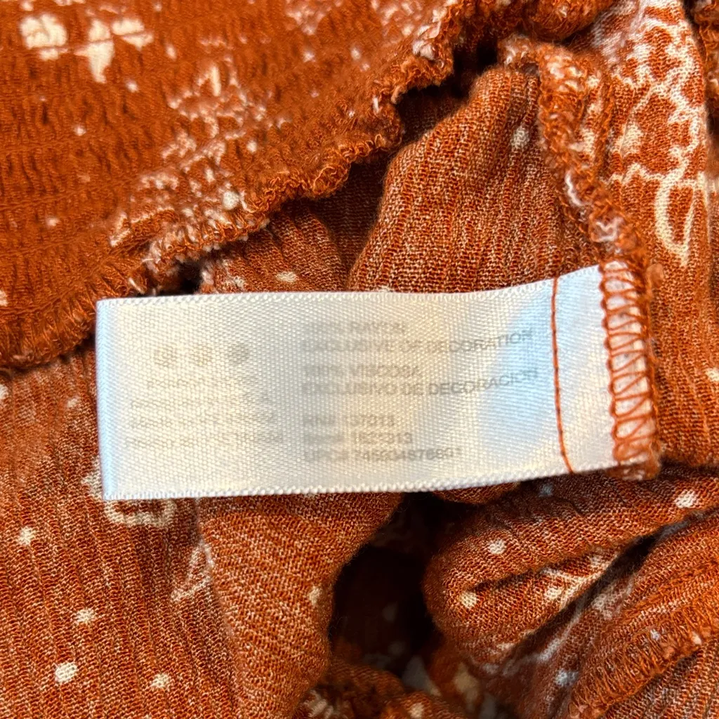 Three Dots Wide Leg Pants Loosefit Flowy Smocked Waist Womens Size Large - Image 6