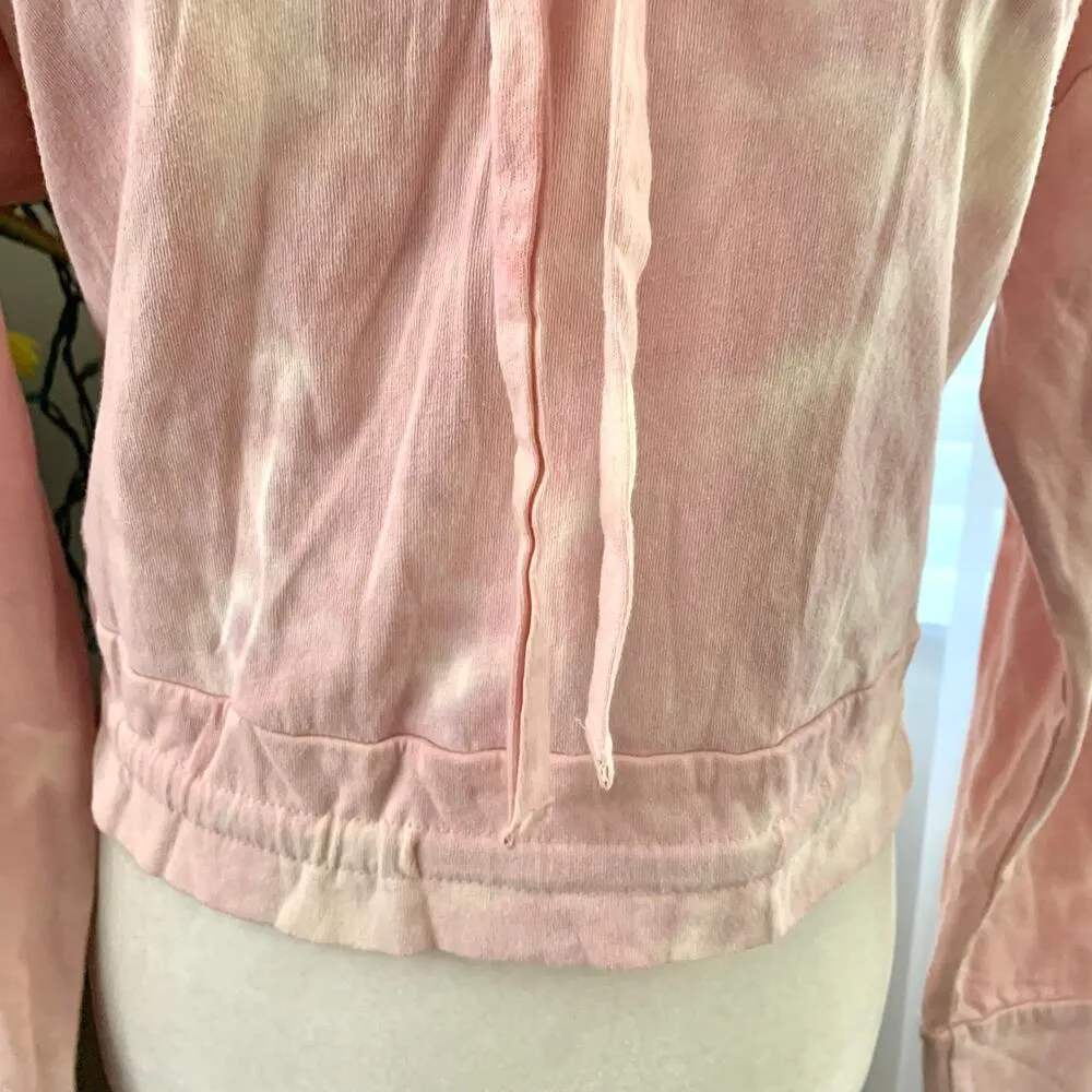 Blank NYC Tie Dyed Rosewater Sweatshirt Jersey Hoodie Pink - Image 7