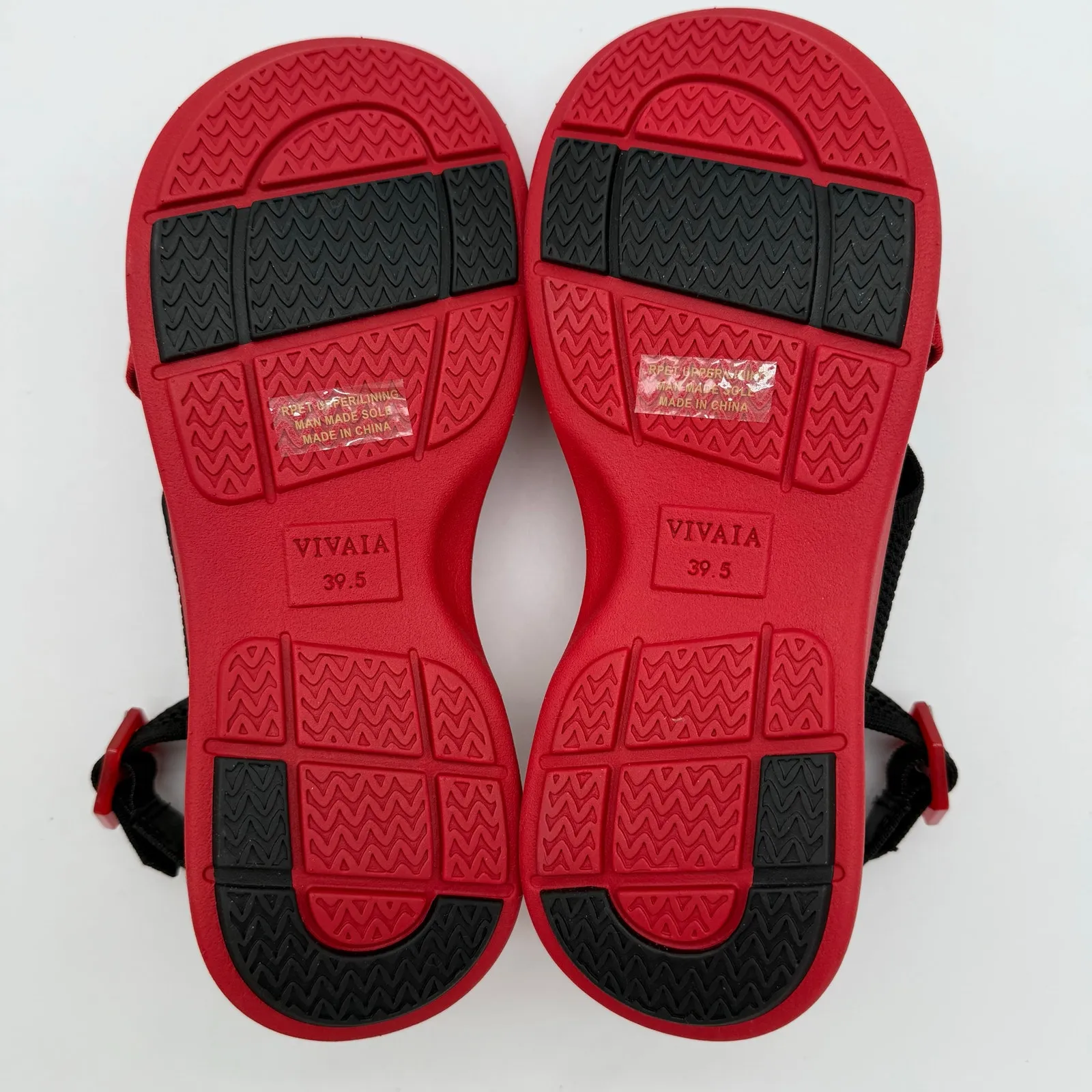 Vivaia Kara AdaptAll Sport Ruby Red Black Knit Comfort Lightweight Sandals 8.5 - Image 4