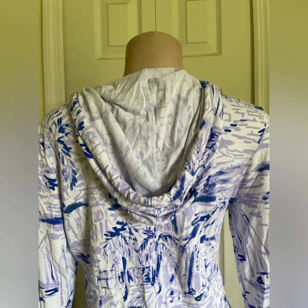 Lilly Pulitzer Purple and White Long Sleeve Dress - Image 7