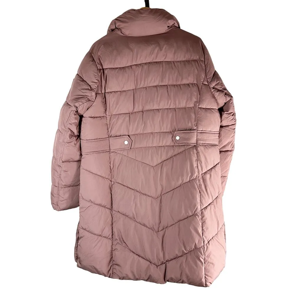 Andrew Marc Adler Puffer Water Resistant Jacket Size XL Mauve Premium Loft - Image 3
