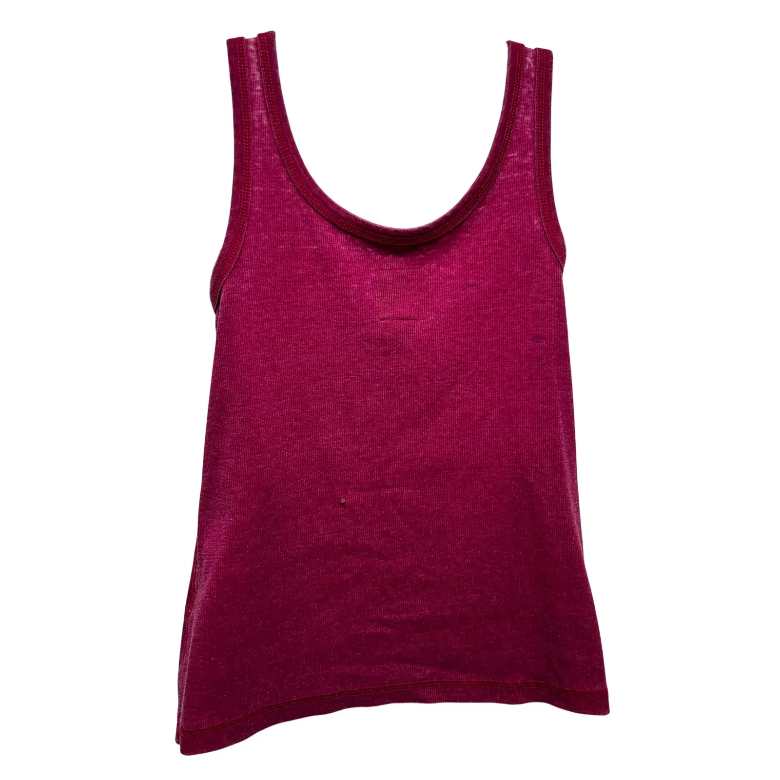 Chaser Women Tank Top S Pink Henley Button Front Ribbed Y2K Layering Rachel - Image 2