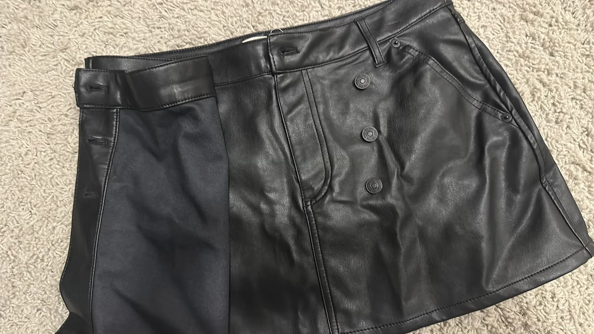 Black Free People Skirt Leather - Image 4