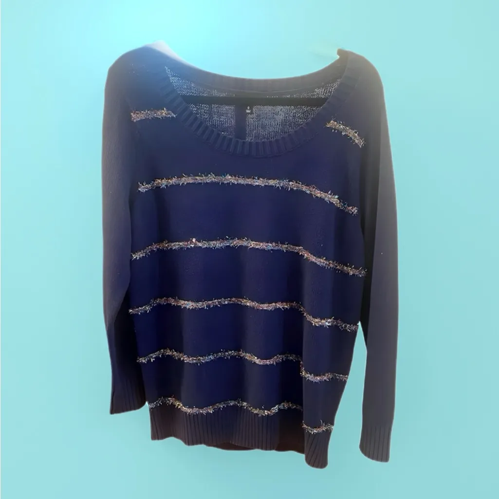 Torrid Festive Navy Sweater – Size 0/Large - Image 4