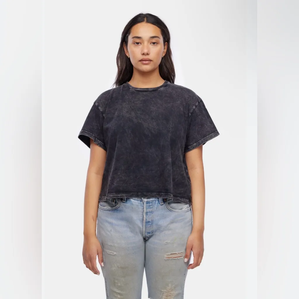 Lacausa - NWT - Boxy Tee | Black Mineral Wash - Sz Small | 100% Organic Cotton - Image 2