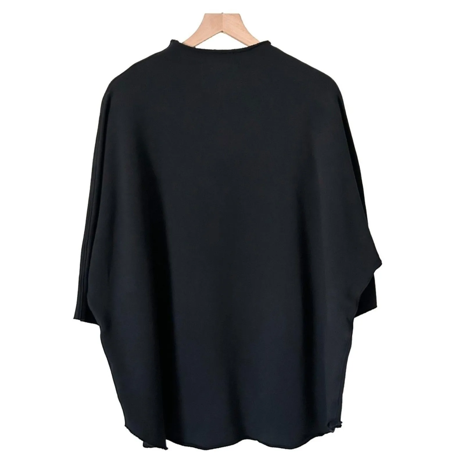 Frank & Eileen Effie Long-Sleeve Funnel Neck Capelet Navy Triple Fleece Size XL - Image 3