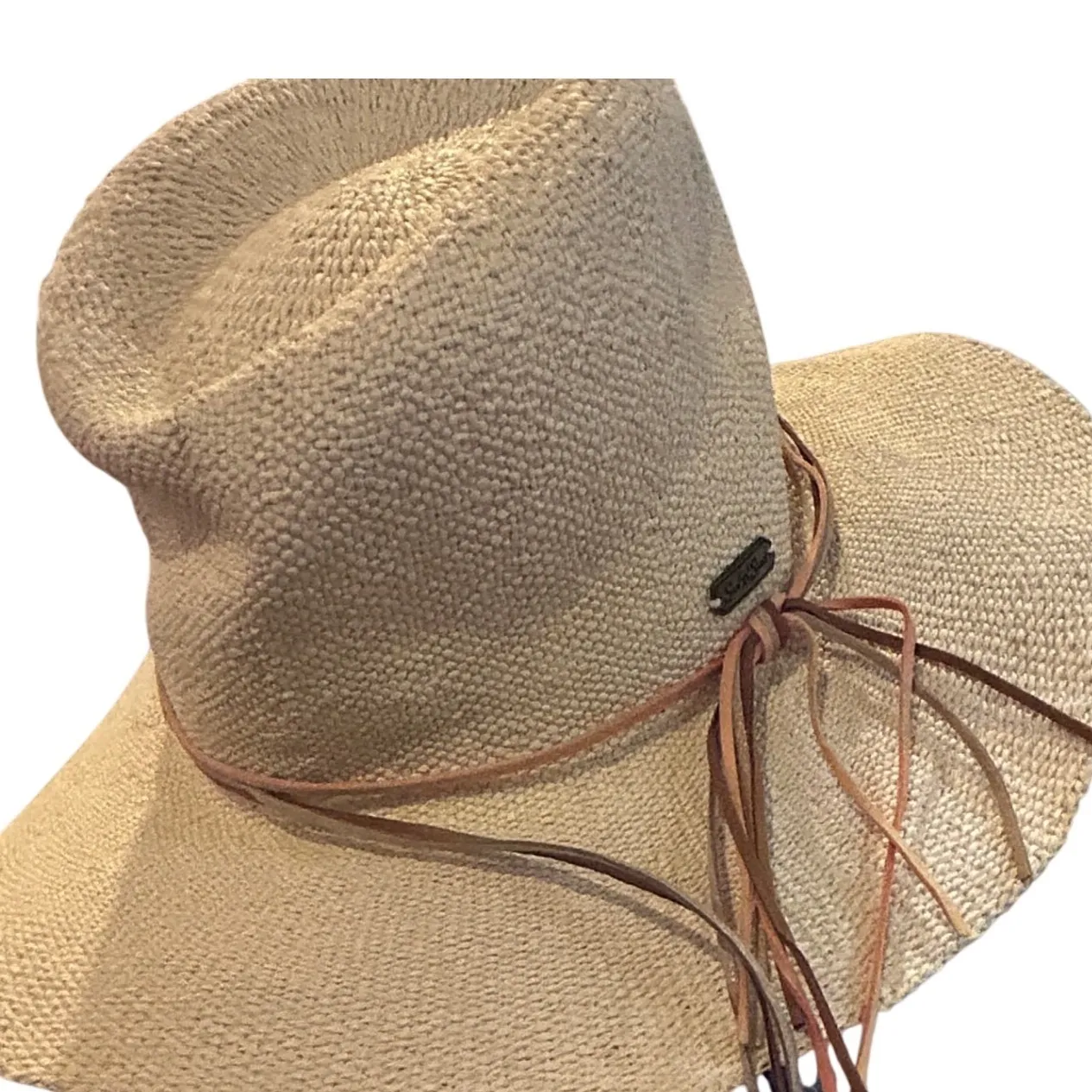 Sun n Sand Headwear Straw Hat Wide Brim Leather Band UPF 50+ Protection Tan - Image 3