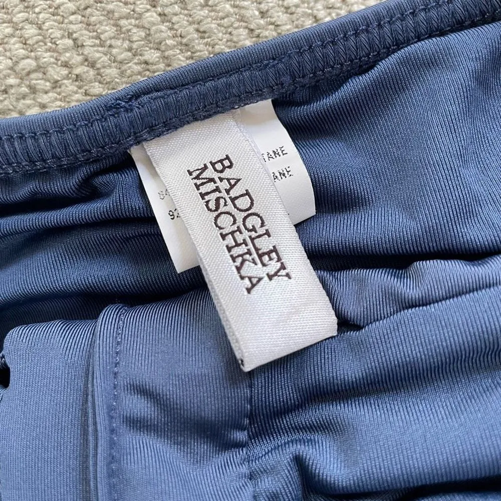 Slate Blue Bedazzled Cut Out One Piece Swimsuit 8 - Image 8