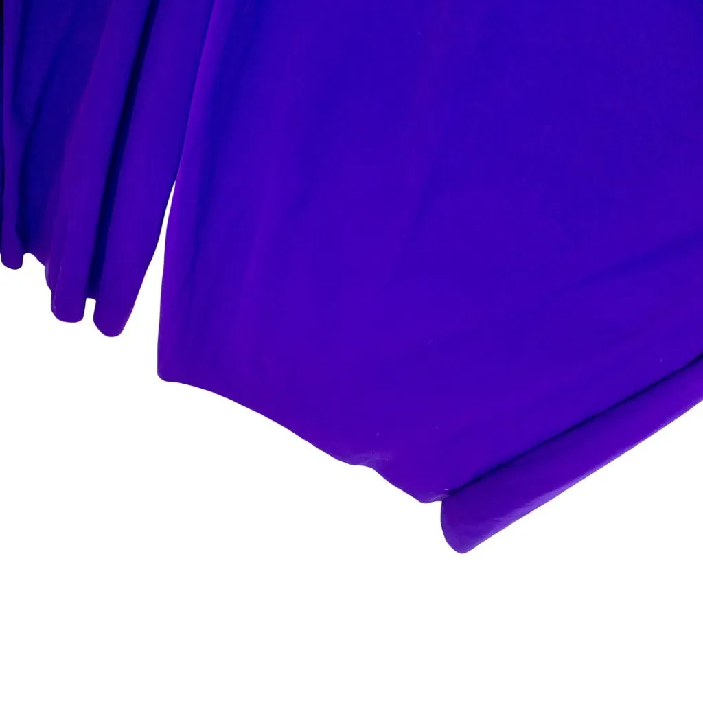 Body Wrappers Praise Dance Jumpsuit Size M Palazzo Pants Worship Purple Zip Back - Image 4