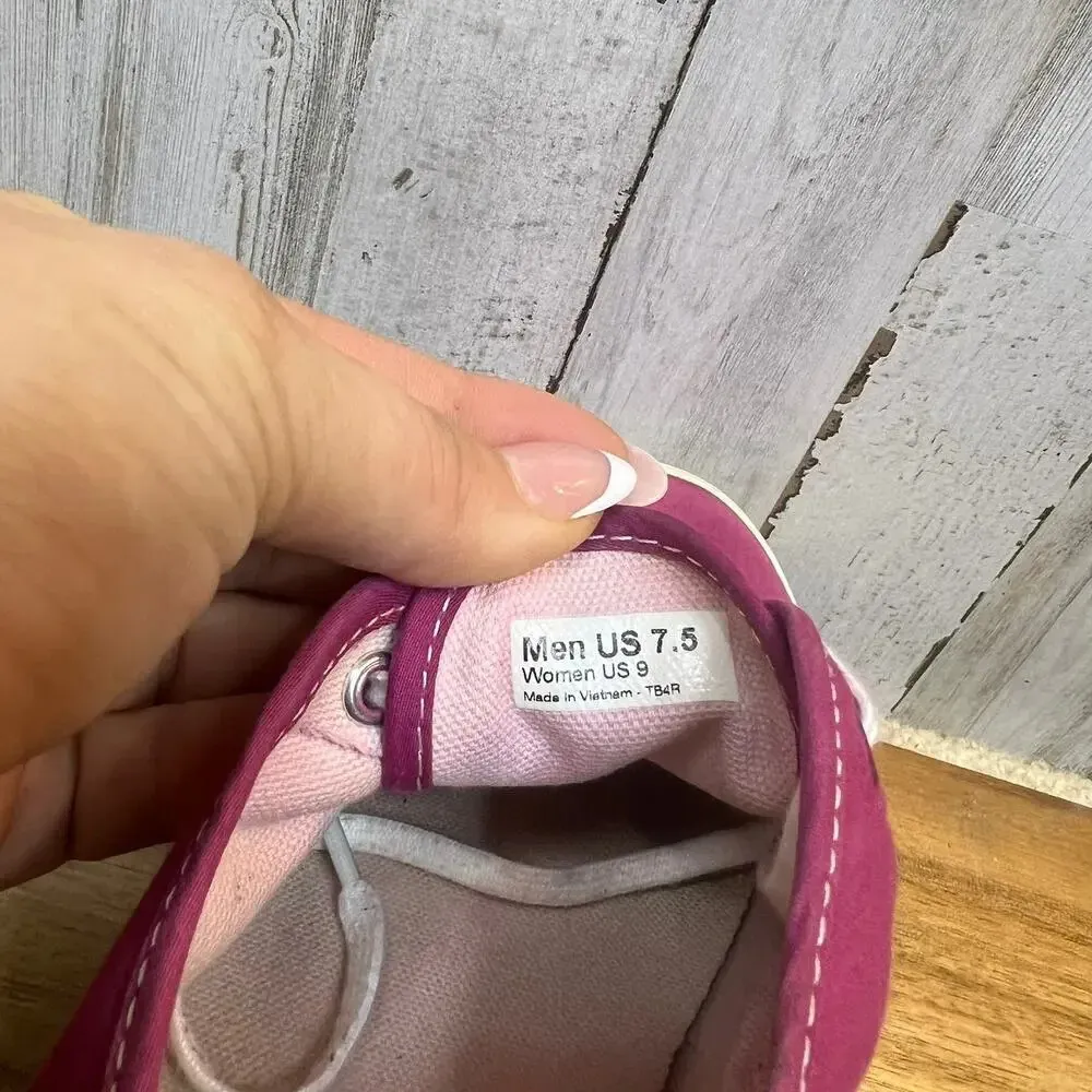 Vans Authentic Purple Canvas Low Top Lace-Up Sneakers - Men's 7.5‎ / Women's 9 - Image 6