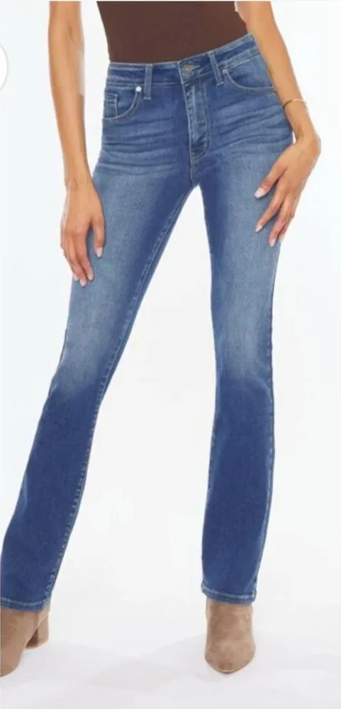 KanCan Womens High Rise Zip Fly Bootcut Denim Jeans Medium Blue Size 1/24 NWT Size undefined - Image 1