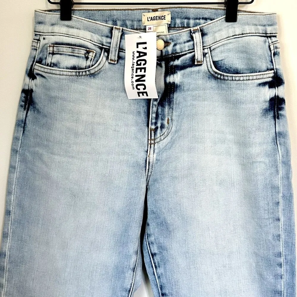 NWT L'AGENCE El Matador High Rise Slim Jean in Marble - Size 28 - Image 3