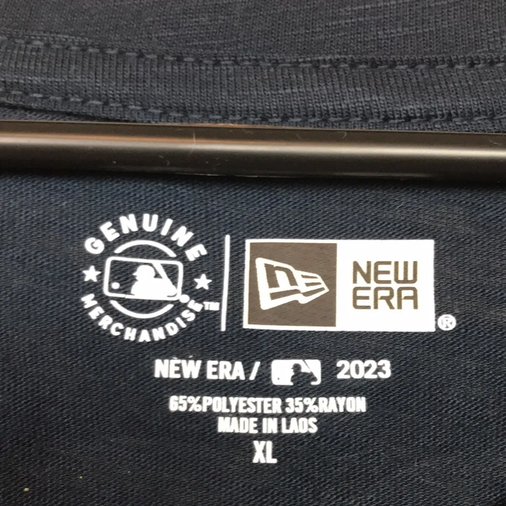 NWT New Era Women’s Milwaukee Brewers Graphic Knot Twist Short Sleeve Shirt Blue Size XL - Image 10