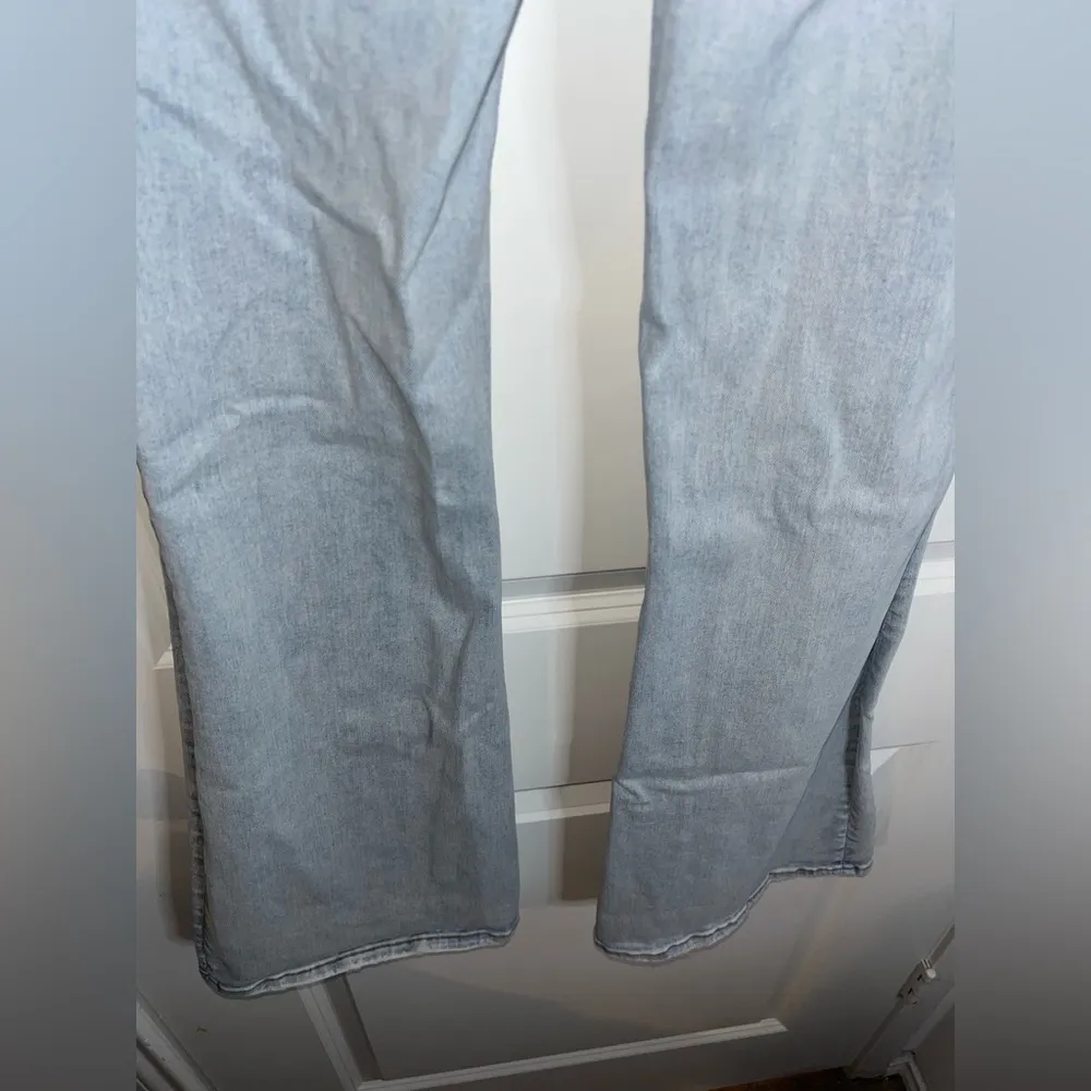 American Eagle 5Button Extreme Flare Bell Bottom AcidWash Distress High Rise Sz0 - Image 10