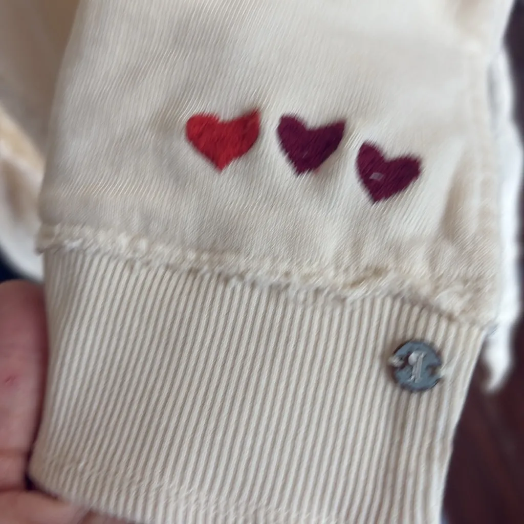 Super Rare Anthropologie Pilcro Doily Heart XOXO Sweater - Image 7