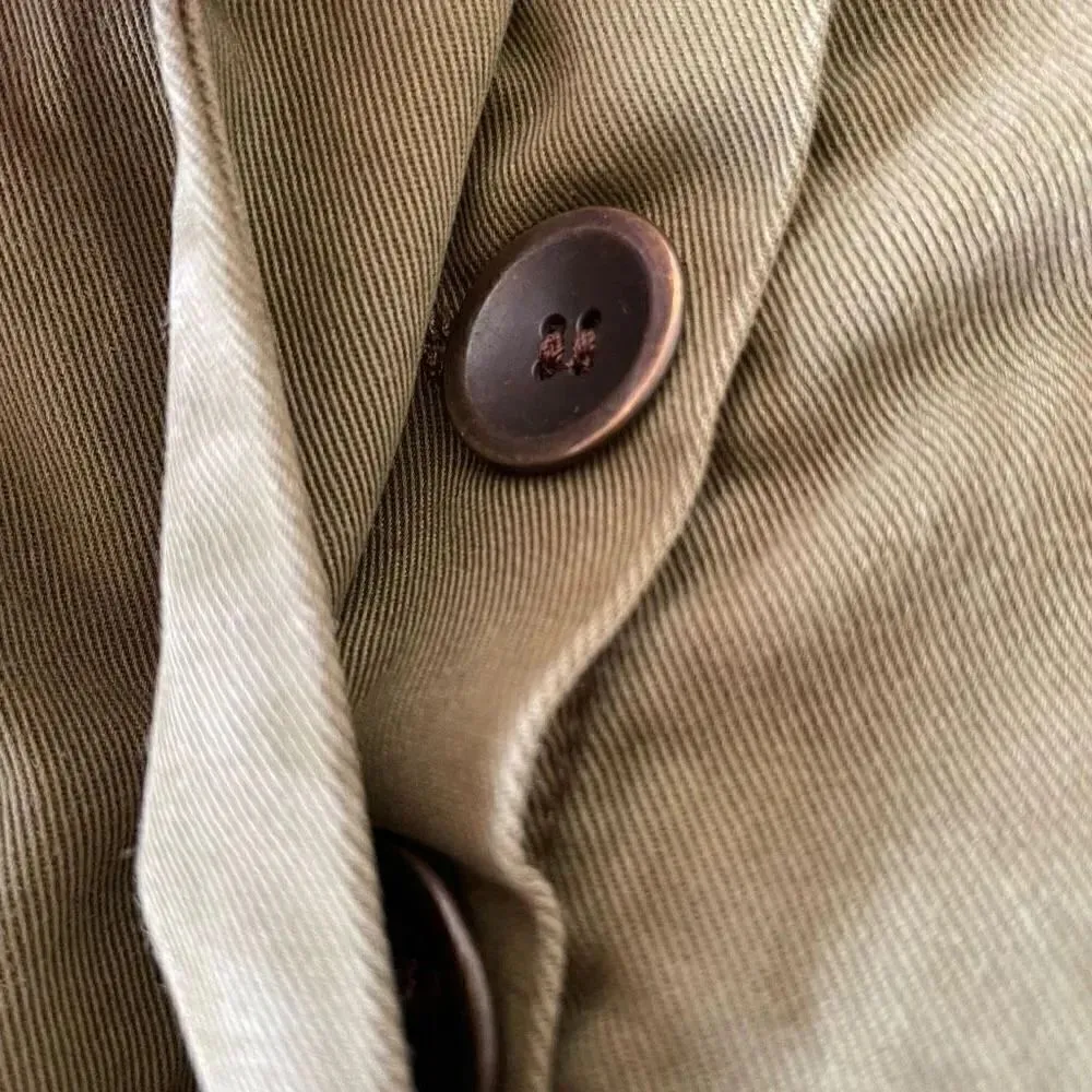 Zara Woman The Worker Straight Green / Red Y2K Wide Leg  10 # 1678 - Image 8