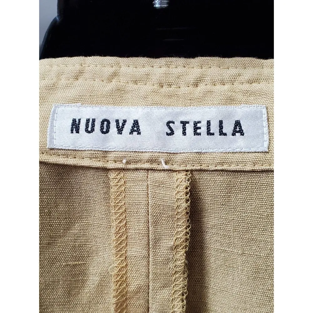 Nuova Stella Women's Cream Polyester Short Sleeve Blazer & Skirt 2 Pc's Suit S - Image 8