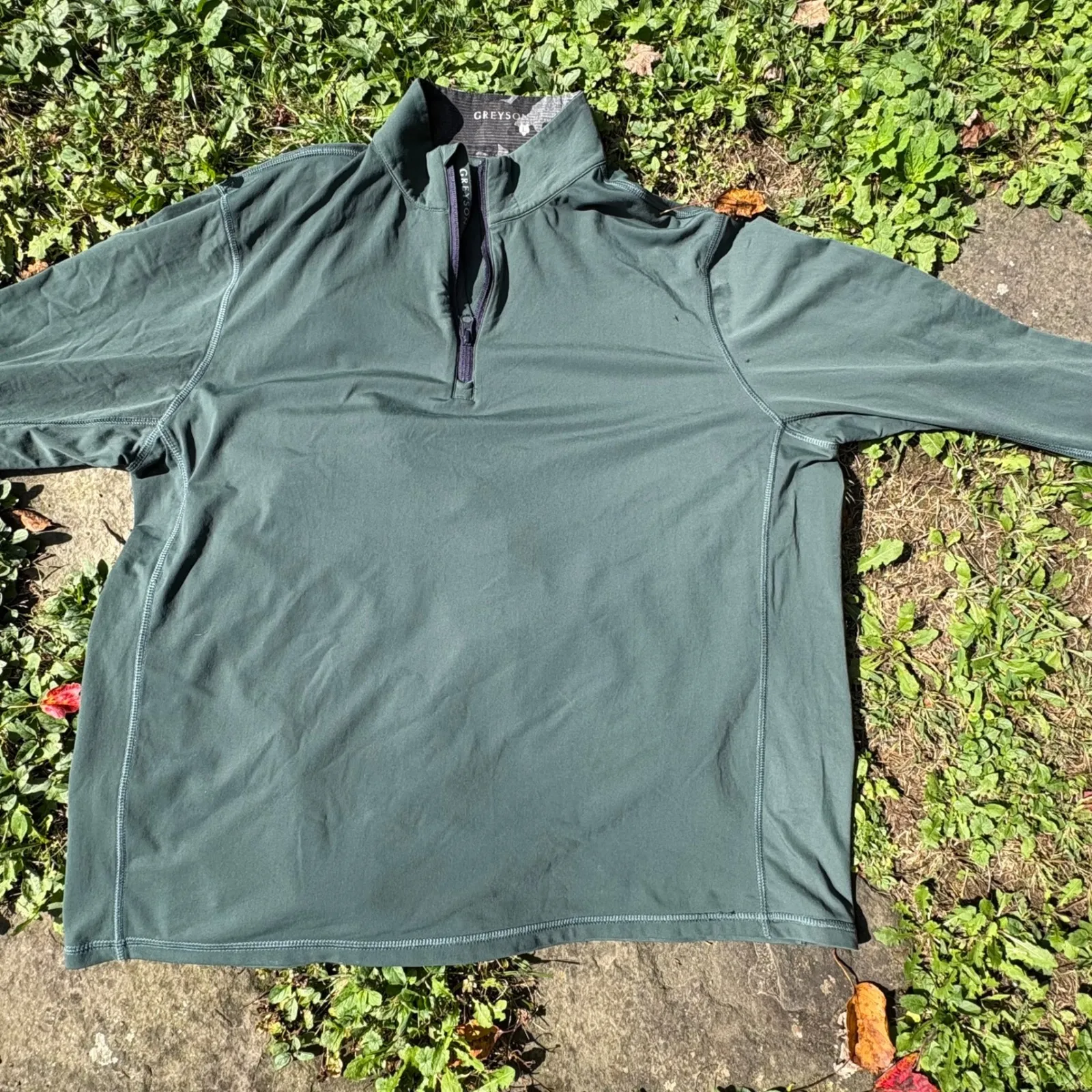 Greyson Quarter Zip Pullover Women's Long‎ Sleeve Top Athletic Green Size L - Image 2