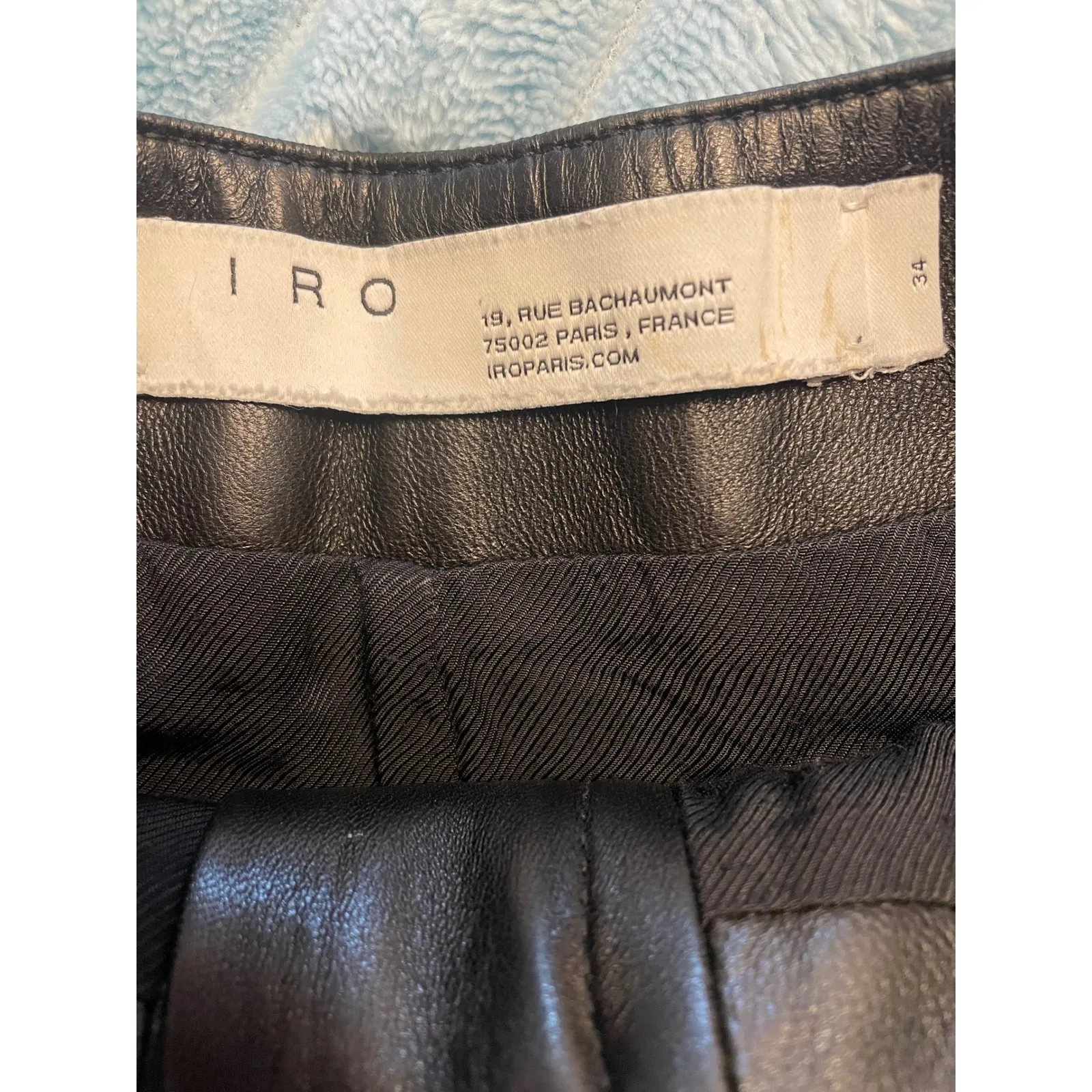 IRO Black Leather Embellished High Waist Shorts Size 34 - Image 5