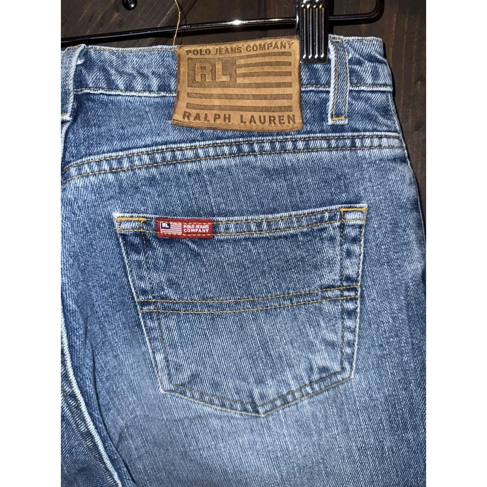 VTG Y2K Ralph Lauren Polo Jeans Women's 6 31 Saturday‎ Blue Cotton Denim - Image 2